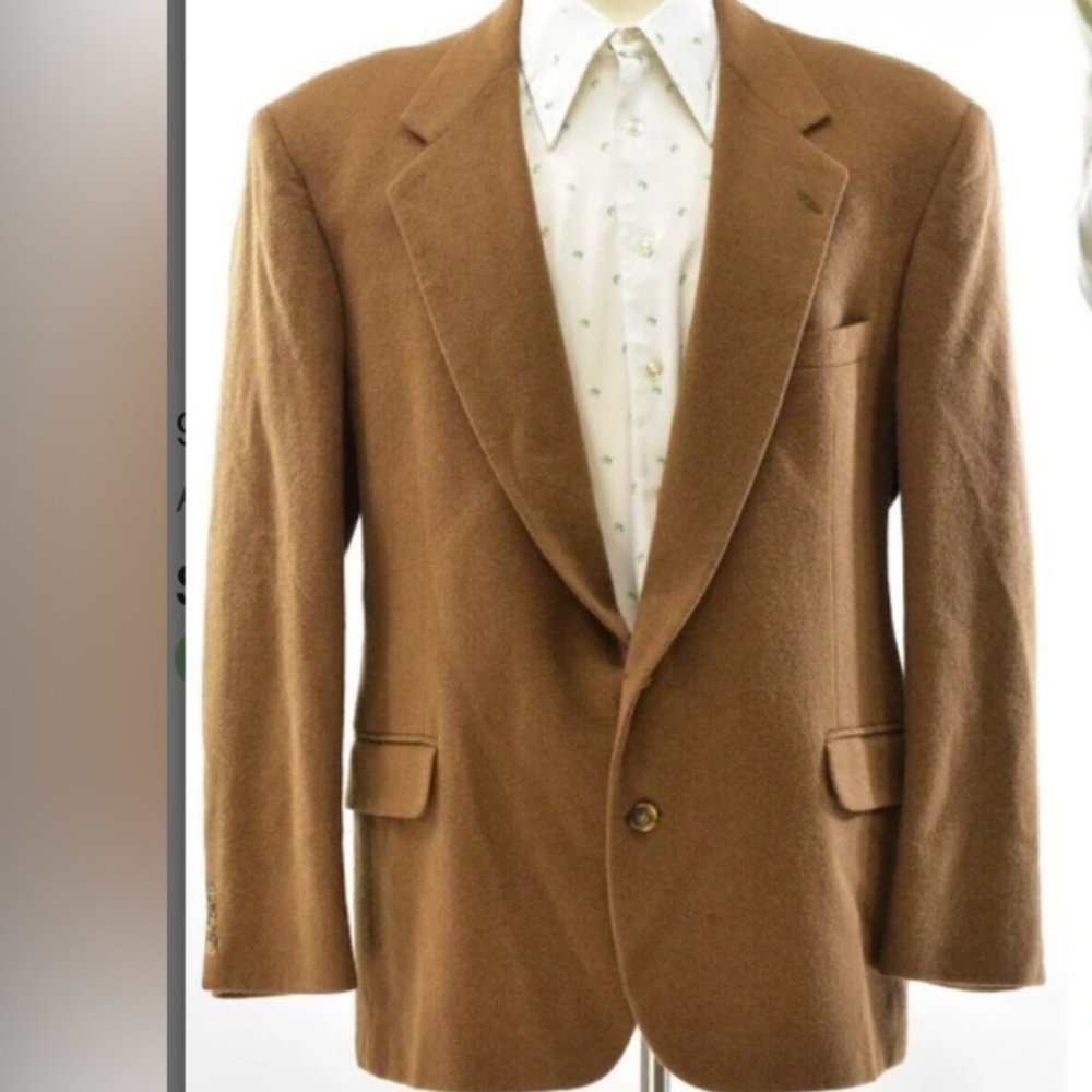 Vintage Hunt Valley Camel Hair Blazer Suit Jacket Size 42